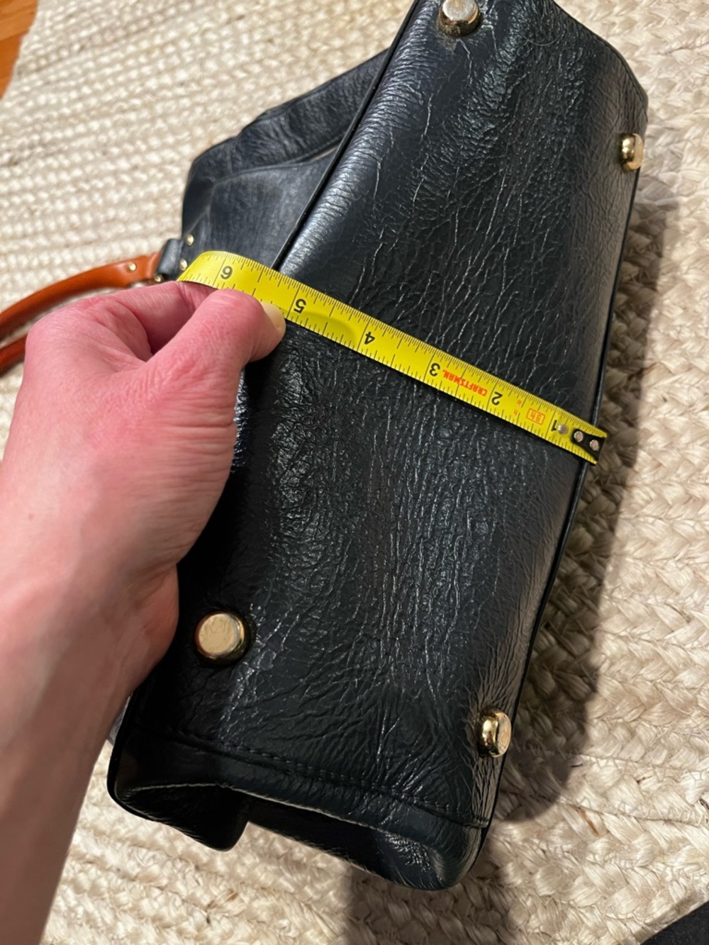 Orla Kiely Navy and Tan Crossbody Bag - Picture 15 of 15